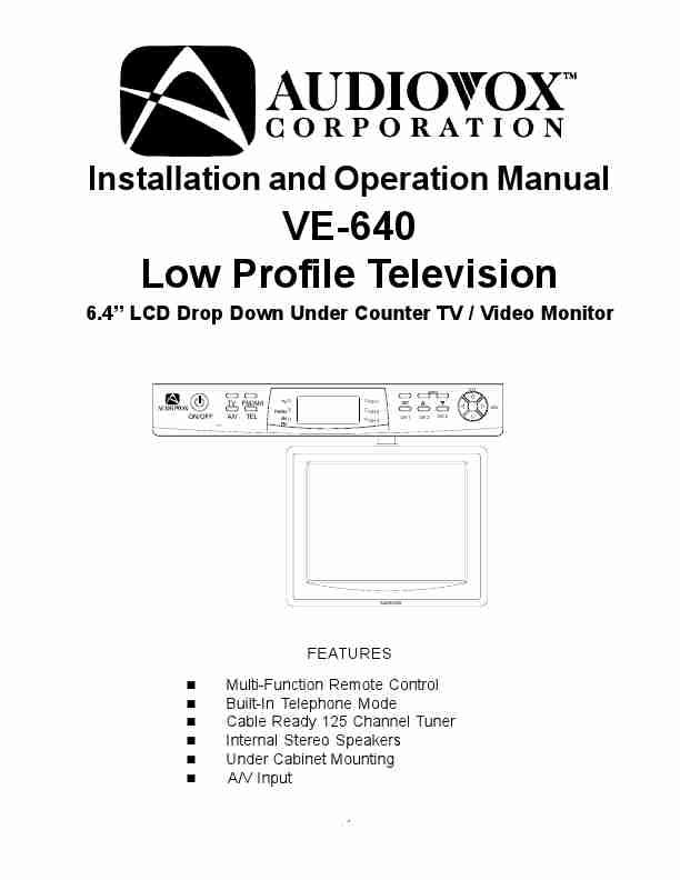Audiovox Flat Panel Television VE 640-page_pdf